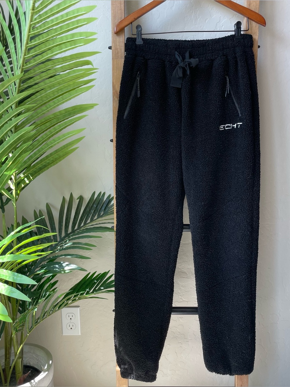 ECHT Black Sherpa Track Joggers